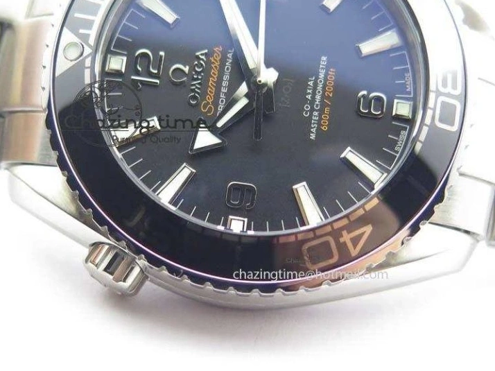 0710 Planet Ocean 2016 43.5mm SS Black Bezel BP 1:1 Best Edition Black Dial On SS Bracelet A GoodFit 8195